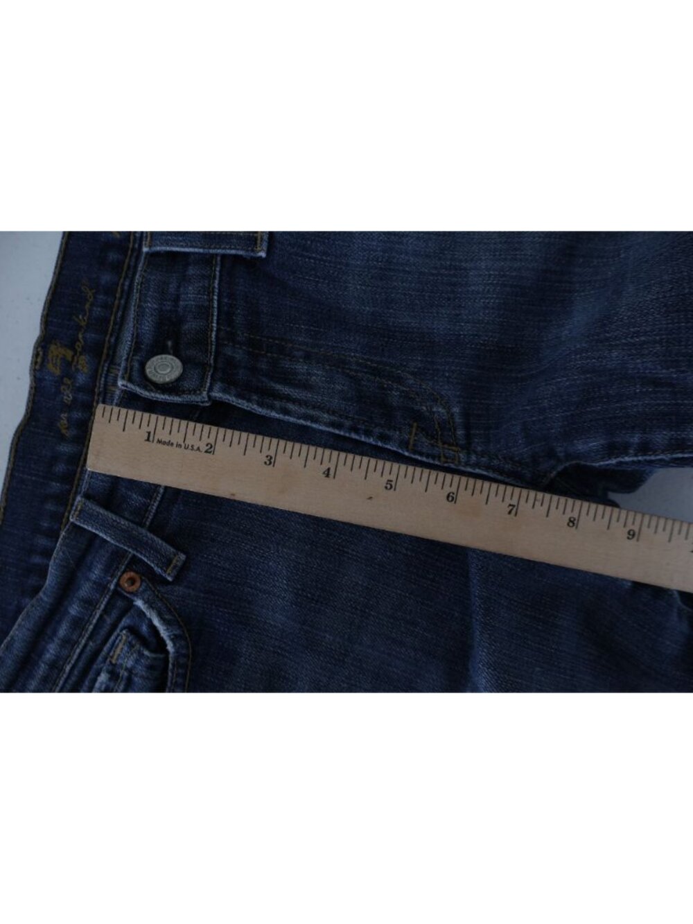 7 For All Mankind Flip Flop Y2K Boot Cut Womens Jeans Sz 29x28 Distressed - Picture 16 of 16